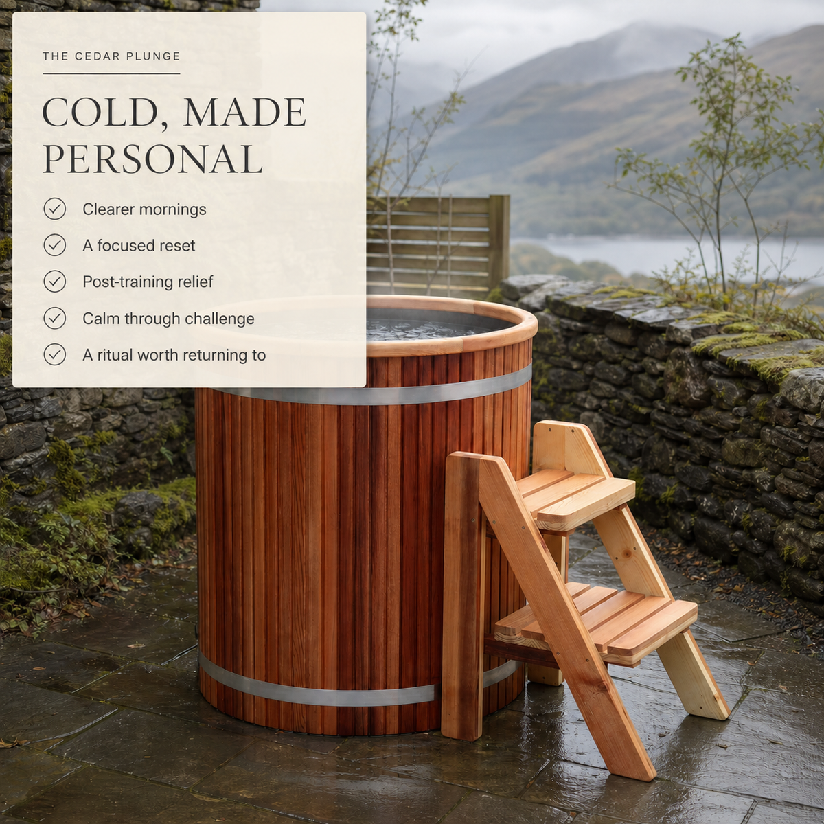 Cedar cold plunge benefits: clearer mornings, focus and post-training reset
