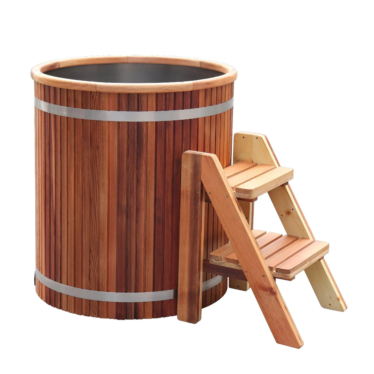Alder Cairn Cedar & Steel Cold Plunge Barrel — product image 2